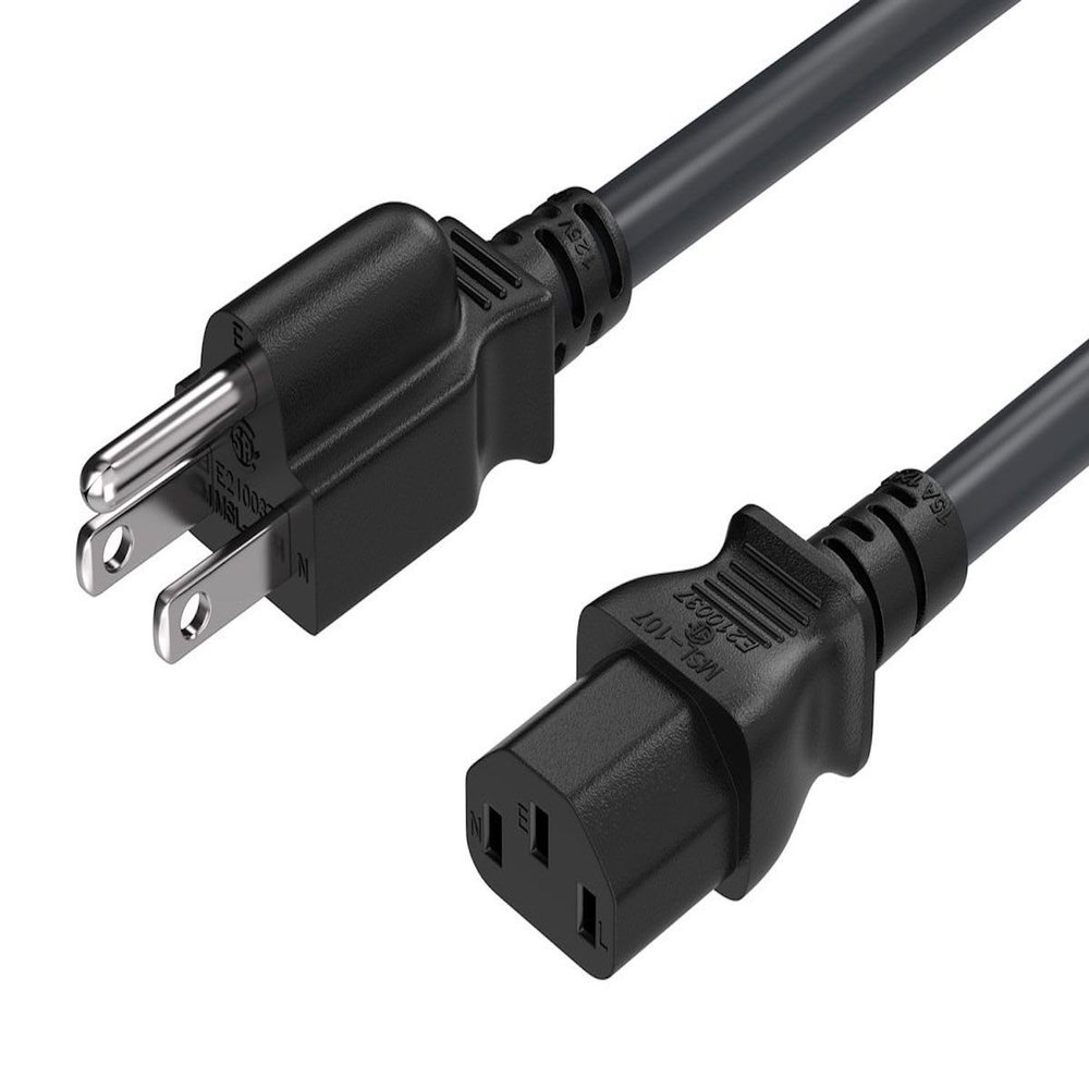 SANOXY Cables and Adapters; 2 Pack of1ft 14 AWG Universal Power Cord (IEC320 C13 to NEMA 5-15P)