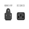 SANOXY Cables and Adapters; 2 Pack of1ft 14 AWG Universal Power Cord (IEC320 C13 to NEMA 5-15P) view 2