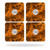MightySkins Skin Compatible with Tile Slim Key Finder (4 Pack) wrap Cover Sticker Skins Burning Up view 1