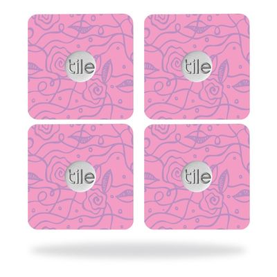 MightySkins Skin Compatible with Tile Slim Key Finder (4 Pack) wrap Cover Sticker Skins Abstract Garden