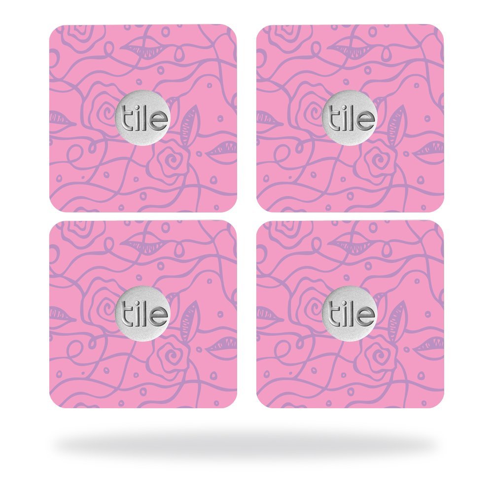 MightySkins Skin Compatible with Tile Slim Key Finder (4 Pack) wrap Cover Sticker Skins Abstract Garden
