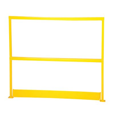 Vestil SQ-60-TB Steel Safety Handrail with Toe Board 62-1/2 in. x 4 in. x 42 in. Yellow