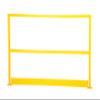 Vestil SQ-60-TB Steel Safety Handrail with Toe Board 62-1/2 in. x 4 in. x 42 in. Yellow view 1