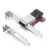 10Gtek Dual Port Mini SAS Adapter SFF-8643 to SFF-8644 PCIe 3.0 Host Bus Adapter, 12Gbps SAS/SATA HBA Card for Server Storage RAID Controller view 1