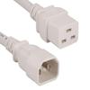 SANOXY Cables and Adapters; 2ft 14 AWG 15A 250V Power Cord (IEC320 C14 to IEC320 C19), White view 1