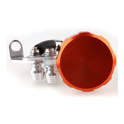 PolarLander Motorcycle CNC Plastic Straight Pipe Export Oil Cylinder with Mounting Bracket Orange