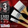 U.S. Art Supply 3 Pack of Variety Size Synthetic Bristle Paint, Chip and view 2