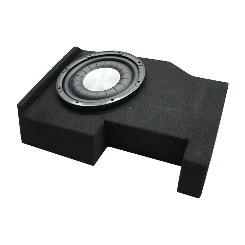 American Sound Connection HA-F124 Compatible with 2014-2018 GMC Sierra Crew Cab Flatline Series 12" Sub 800W Single 4 Ohm Sub and GM1X12-CREW14UP Single 12" Sub Box Subwoofer Enclosure