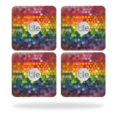 MightySkins Skin Compatible with Tile Slim Key Finder (4 Pack) wrap Cover Sticker Skins Color Me