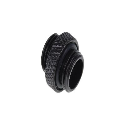 Alphacool Eiszapfen Double Nippel G1/4 Thread to G1/4 Thread Adapter Fitting, Deep Black