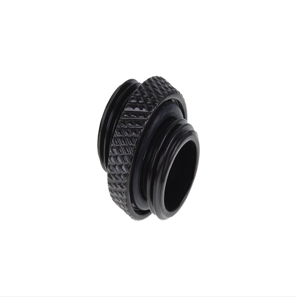 Alphacool Eiszapfen Double Nippel G1/4 Thread to G1/4 Thread Adapter Fitting, Deep Black