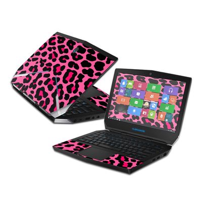 MightySkins Skin Compatible with Alienware 13 (2015) wrap Cover Sticker Skins Pink Leopard