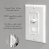 Maxxima LED Dimmer Electrical Light Switch, White 2 Pack, 3-Way/Single Pole view 4