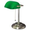 Alera ALELMP557AB Traditional 10.5 in. x 11 in. x 13 in. Banker's Lamp - Antique Brass/Green view 3