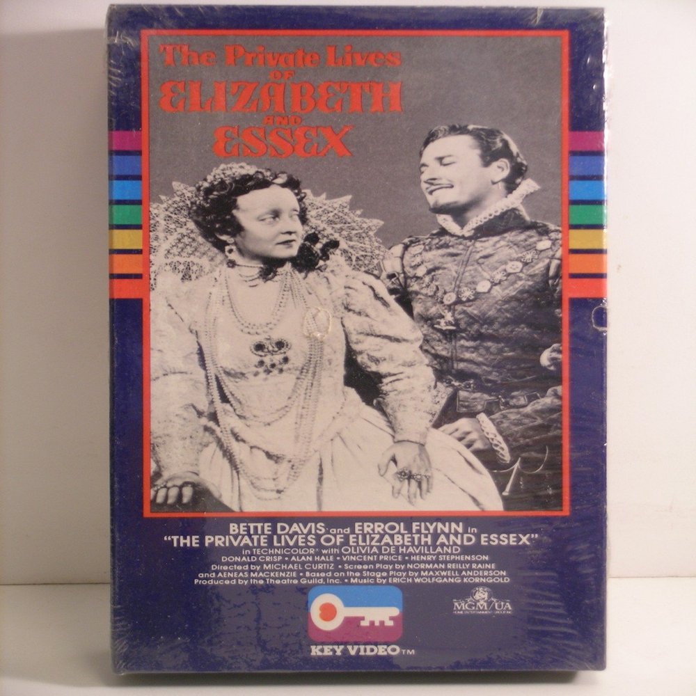 The Private Lives of Elizabeth and Essex--Errol Flynn---VHS Video Tape