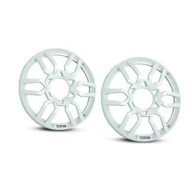 DS18 PRO-GRILL6 Speaker Cover - 6.5-Inch Car Audio Plastic Universal Speaker Grill Cover, Cover and Protect Your Speakers - White - Set of 2