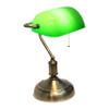 Simple Designs LT3216-GRN Executive Banker's Desk Lamp with Glass Shade, Green view 1