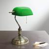 Simple Designs LT3216-GRN Executive Banker's Desk Lamp with Glass Shade, Green view 4