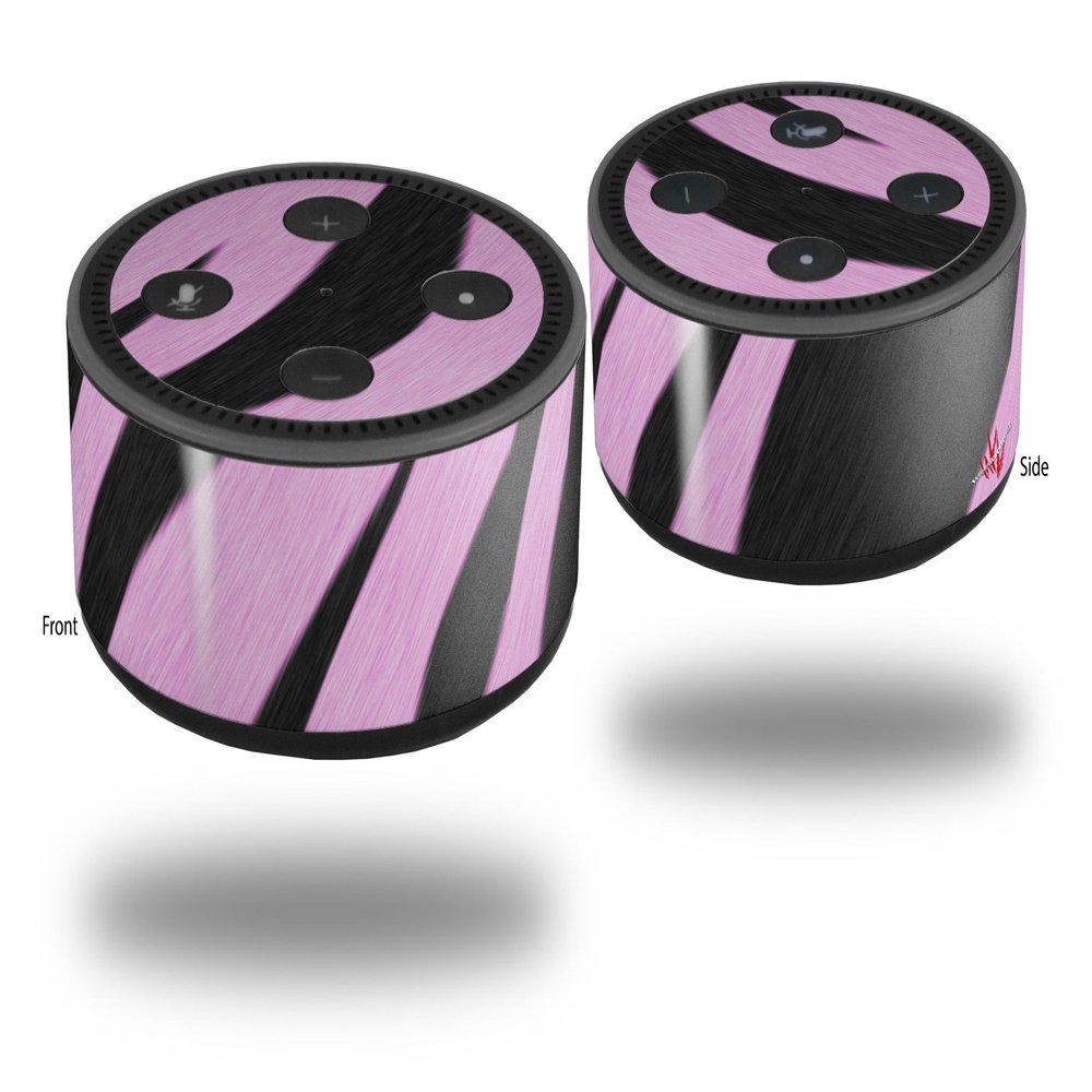 Skin Wrap Decal Set 2 Pack for Amazon Echo Dot 2 - Zebra Skin Pink (2nd Generation ONLY - Echo NOT Included)