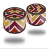 Skin Wrap Decal Set 2 Pack for Amazon Echo Dot 2 - Zig Zag Yellow Burgundy Orange (2nd Generation ONLY - Echo NOT Included) view 1