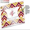 Skin Wrap Decal Set 2 Pack for Amazon Echo Dot 2 - Zig Zag Yellow Burgundy Orange (2nd Generation ONLY - Echo NOT Included) view 3