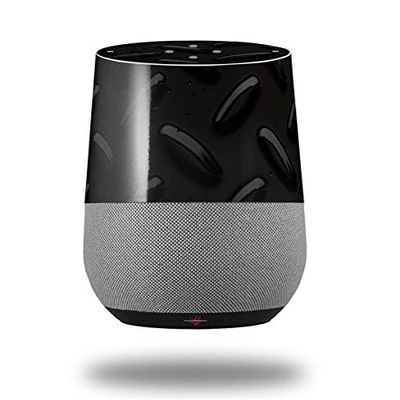 Diamond Plate Metal 02 Black - Decal Style Skin Wrap fits Google Home Original (Google Home NOT Included)