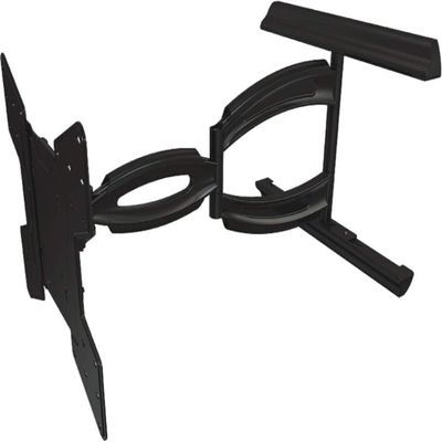 Crimson A55V Articulating Mount for 32" to 55"+ Flat Panel Screens, Black, 150lb (68kg) Weight Capacity, Depth from Wall 3.5" (89mm), Max Extension 27" (685.8mm), Tilt +15/-5, Pivot 90