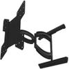 Crimson A55V Articulating Mount for 32" to 55"+ Flat Panel Screens, Black, 150lb (68kg) Weight Capacity, Depth from Wall 3.5" (89mm), Max Extension 27" (685.8mm), Tilt +15/-5, Pivot 90 view 2
