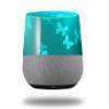 Bokeh Butterflies Neon Teal - Decal Style Skin Wrap fits Google Home Original (Google Home NOT Included) view 1