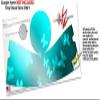 Bokeh Butterflies Neon Teal - Decal Style Skin Wrap fits Google Home Original (Google Home NOT Included) view 3