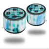 Skin Wrap Decal Set 2 Pack for Amazon Echo Dot 2 - Electro Graffiti Blue (2nd Generation ONLY - Echo NOT Included) view 1