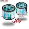 Skin Wrap Decal Set 2 Pack for Amazon Echo Dot 2 - Electro Graffiti Blue (2nd Generation ONLY - Echo NOT Included) view 2
