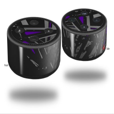 Skin Wrap Decal Set 2 Pack for Amazon Echo Dot 2 - Baja 0023 Purple (2nd Generation ONLY - Echo NOT Included)