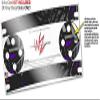 Skin Wrap Decal Set 2 Pack for Amazon Echo Dot 2 - Baja 0023 Purple (2nd Generation ONLY - Echo NOT Included) view 3