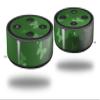 Skin Wrap Decal Set 2 Pack for Amazon Echo Dot 2 - Bokeh Butterflies Green (2nd Generation ONLY - Echo NOT Included) view 1