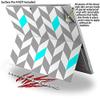 Chevrons Gray and Aqua - Decal Style Vinyl Skin (fits Microsoft Surface Pro 4) view 2