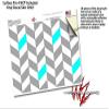 Chevrons Gray and Aqua - Decal Style Vinyl Skin (fits Microsoft Surface Pro 4) view 3
