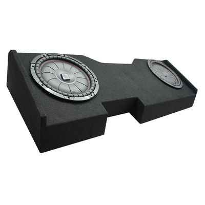 American Sound Connection Compatible with 2014-2018 GMC Sierra Crew Cab Kicker CompVT CVT10 Dual 10" Sub Box 2 Ohm