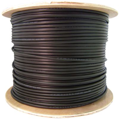 1000Ft 6 Fiber Indoor/Outdoor Fiber Optic Cable, Singlemode 9/125, Plenum Rated, Black, Spool