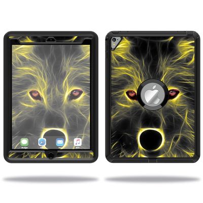 MightySkins Skin Compatible with OtterBox Defender Apple iPad Pro 9.7 Case wrap Cover Sticker Skins Neon Wolf