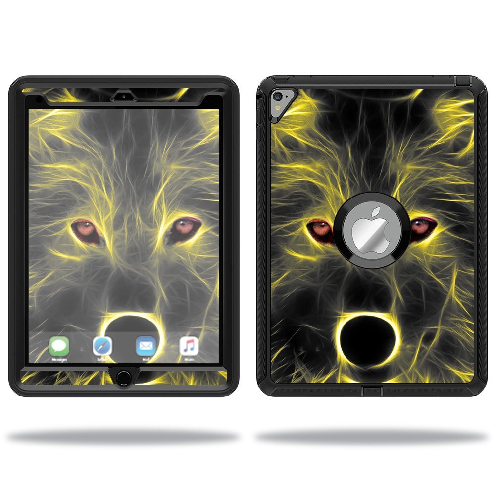 MightySkins Skin Compatible with OtterBox Defender Apple iPad Pro 9.7 Case wrap Cover Sticker Skins Neon Wolf