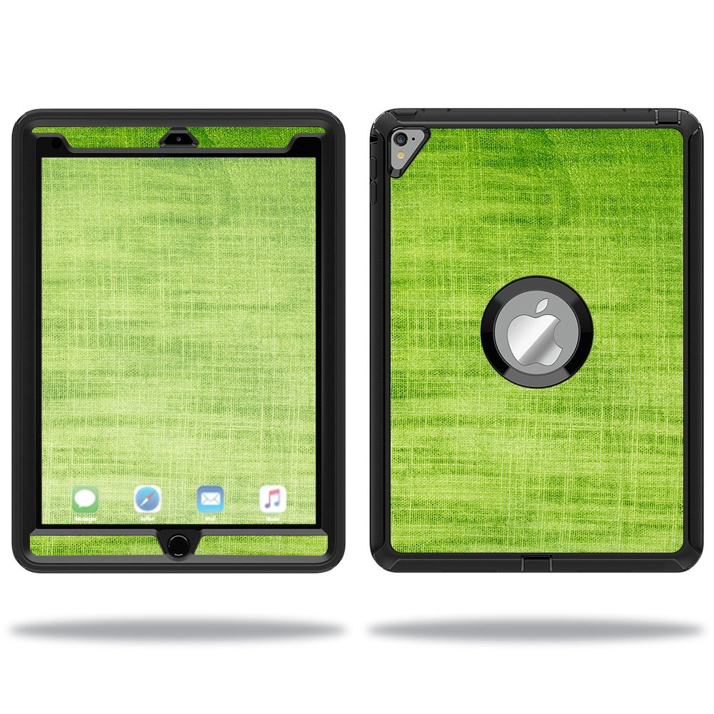 MightySkins Skin Compatible with OtterBox Defender Apple iPad Pro 9.7 Case wrap Cover Sticker Skins Green Fabric