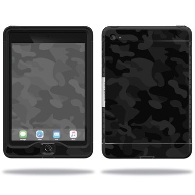 MightySkins Skin Compatible with Lifeproof Apple iPad Mini 4 Case nuud Case wrap Cover Sticker Skins Black Camo