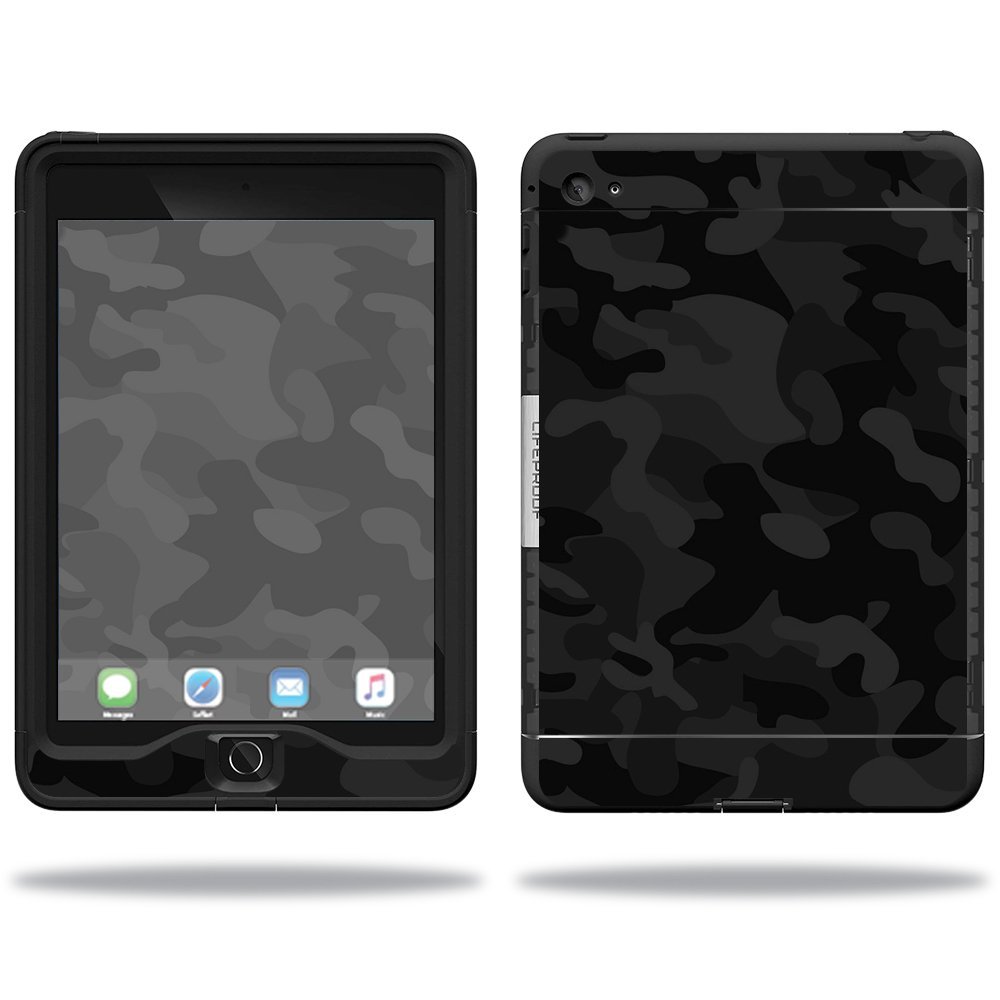 MightySkins Skin Compatible with Lifeproof Apple iPad Mini 4 Case nuud Case wrap Cover Sticker Skins Black Camo