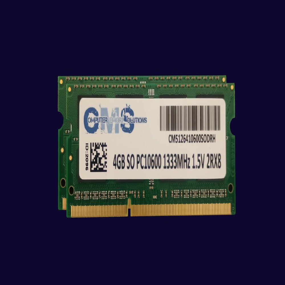 CMS 8GB (2X4GB) DDR3 10600 1333MHZ Non ECC SODIMM Memory Ram Compatible with HP/Compaq Touchsmart 300-1125 300-1000La 300-1000Z 300-1005Kr - A29