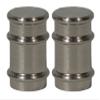 Urbanest Set of 2 Spina Lamp Finials, 1 1/4-inch Tall, Brushed Silver view 1