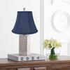 Urbanest Softback Bell Lampshade, Faux Silk, 5-inch by 9-inch by 7-inch, Navy Blue, Spider-Fitter view 4