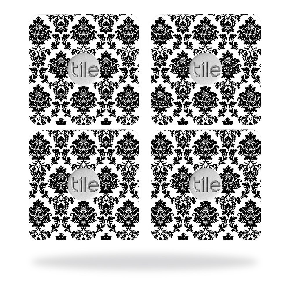 MightySkins Skin Compatible with Tile Slim Key Finder (4 Pack) wrap Cover Sticker Skins Vintage Damask