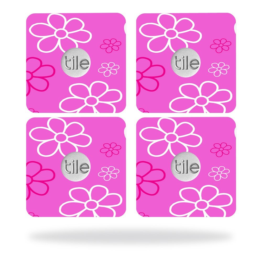MightySkins Skin Compatible with Tile Slim Key Finder (4 Pack) wrap Cover Sticker Skins Flower Power