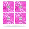MightySkins Skin Compatible with Tile Slim Key Finder (4 Pack) wrap Cover Sticker Skins Flower Power view 1